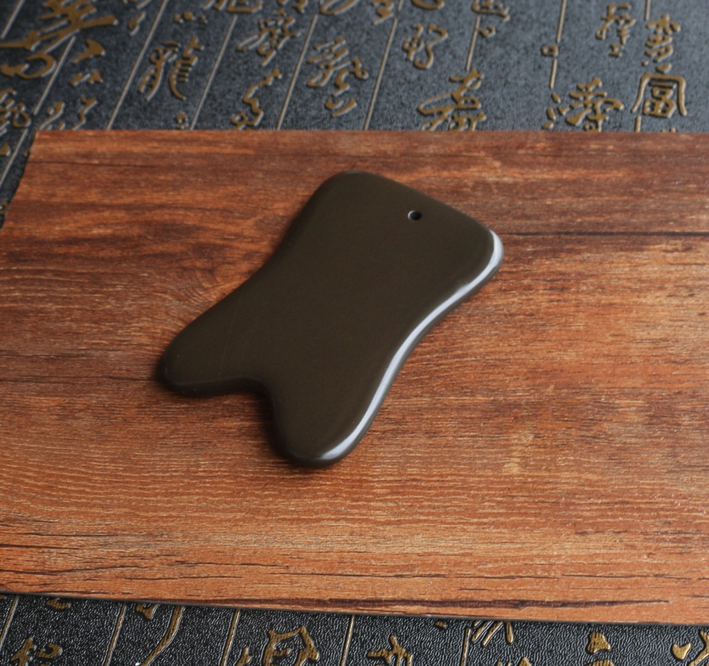 正品泗滨天然5a砭石面部刮痧板面部提拉去皱美容 砭石批发