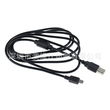 适用索尼PS3手柄充电线MINI USB充电数据线1.8M带磁环游戏配件