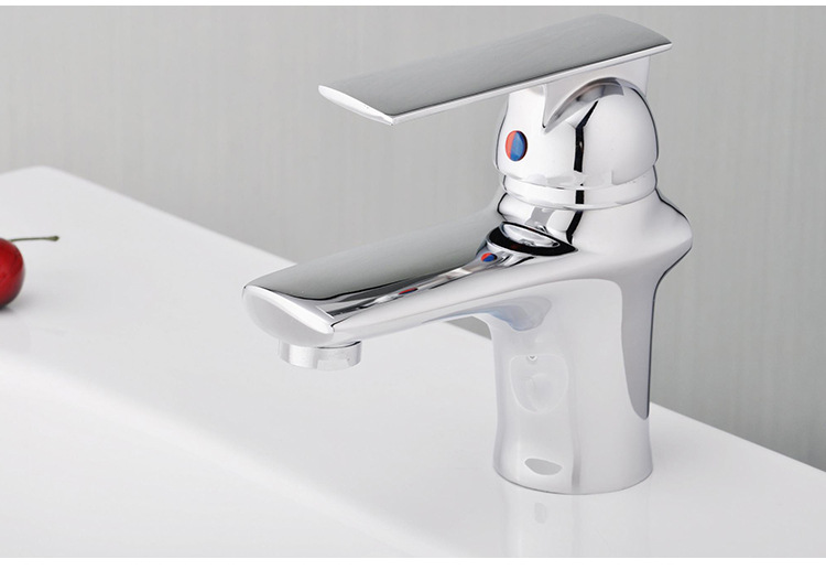 铝合金手柄脸盆龙头 新款水龙头 冷热混水龙头 抬启式全铜龙头