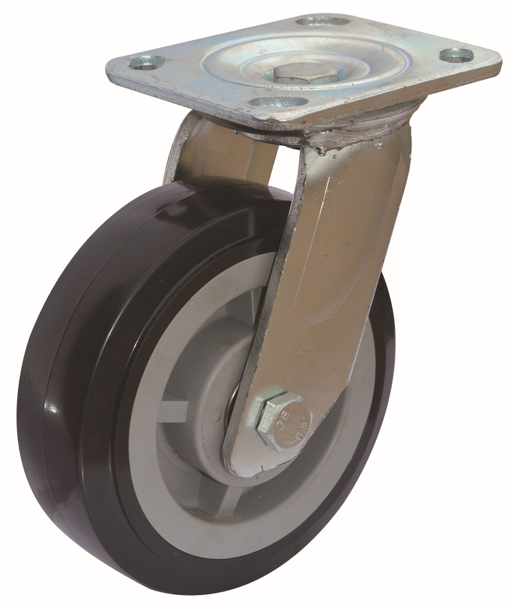 厂家直销6寸重型塑芯pvc刹车脚轮 小推车轮子万向轮4568都有