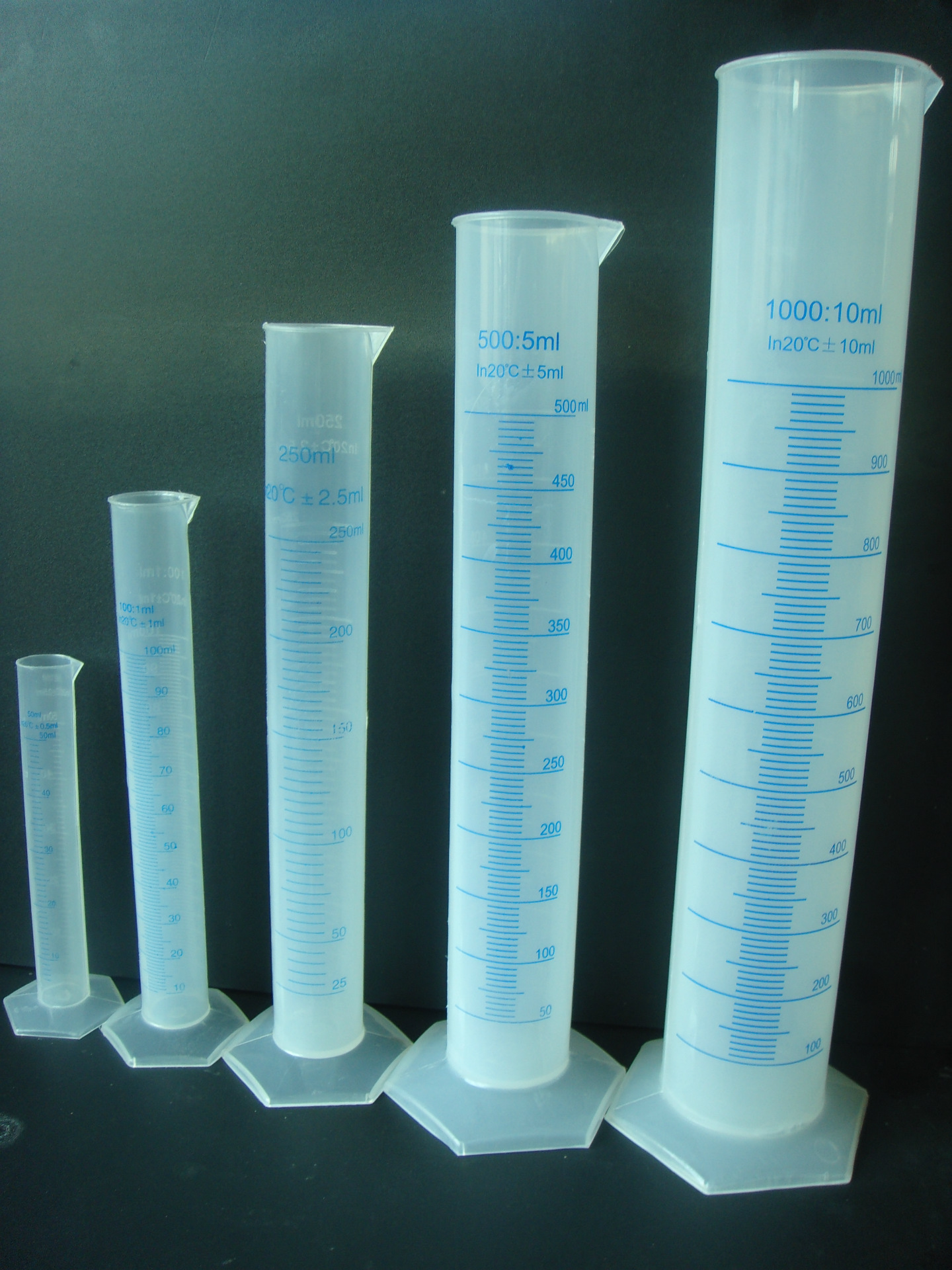 化学仪器10ml-1000mi塑料量筒 刻度量杯 蓝线量筒 量杯