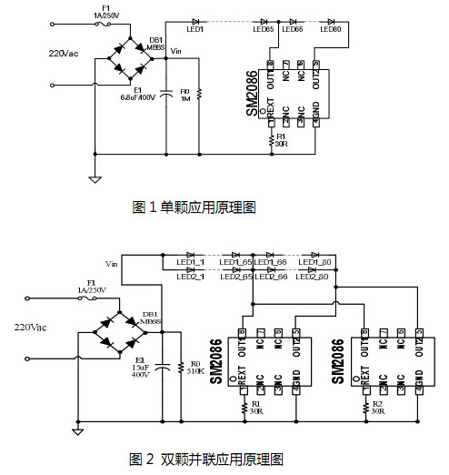 sm2086 led吸顶灯方案