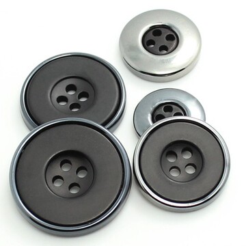 纽扣扣子圆形树脂四眼男女衬衫大衣毛衣西装夹克工装服扣服装辅料