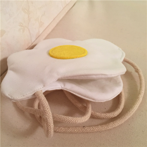 韩国流行元素**款纯棉荷包蛋斜跨包凹造型儿童配饰包荷包蛋小包