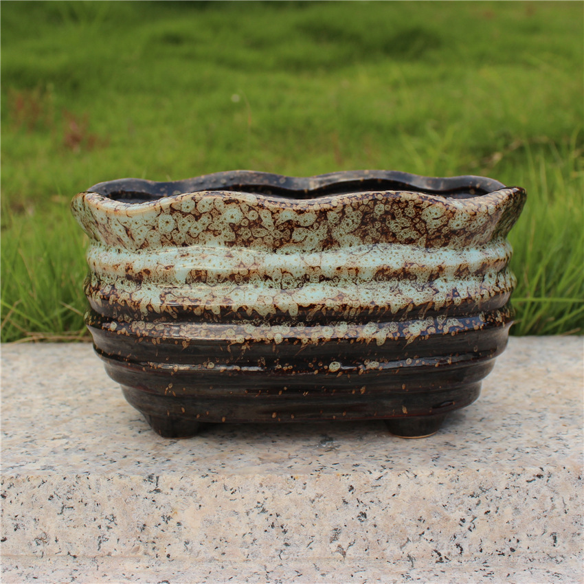 缺口老桩粗陶手工制作陶瓷花盆多款装花盆老桩工艺品家居摆件批发