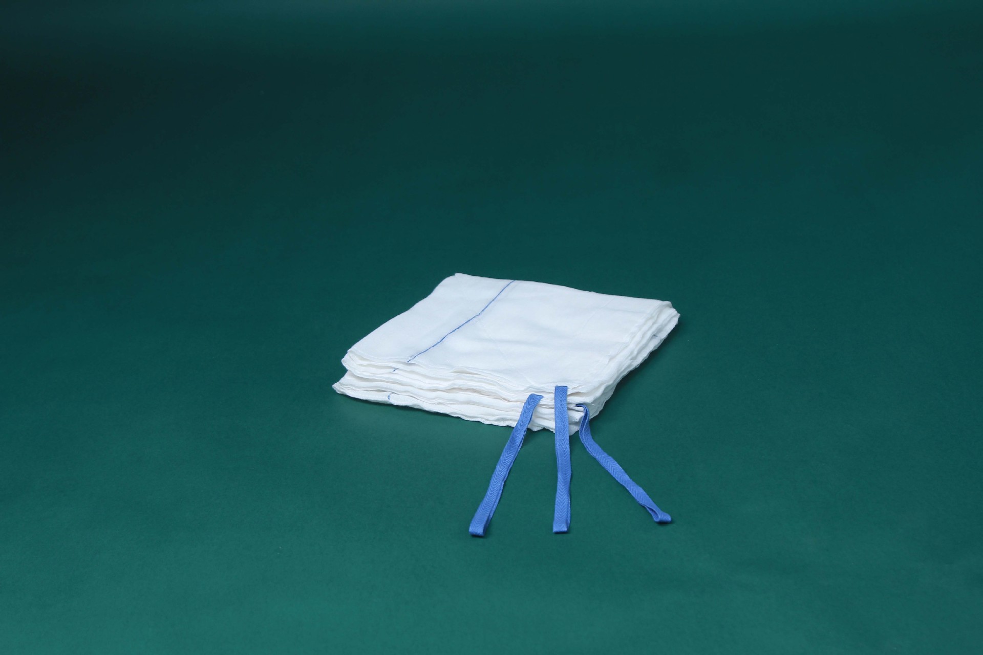 普通级手术巾 一次性医用手术巾40×40cm-6层(带x线,白色提带)