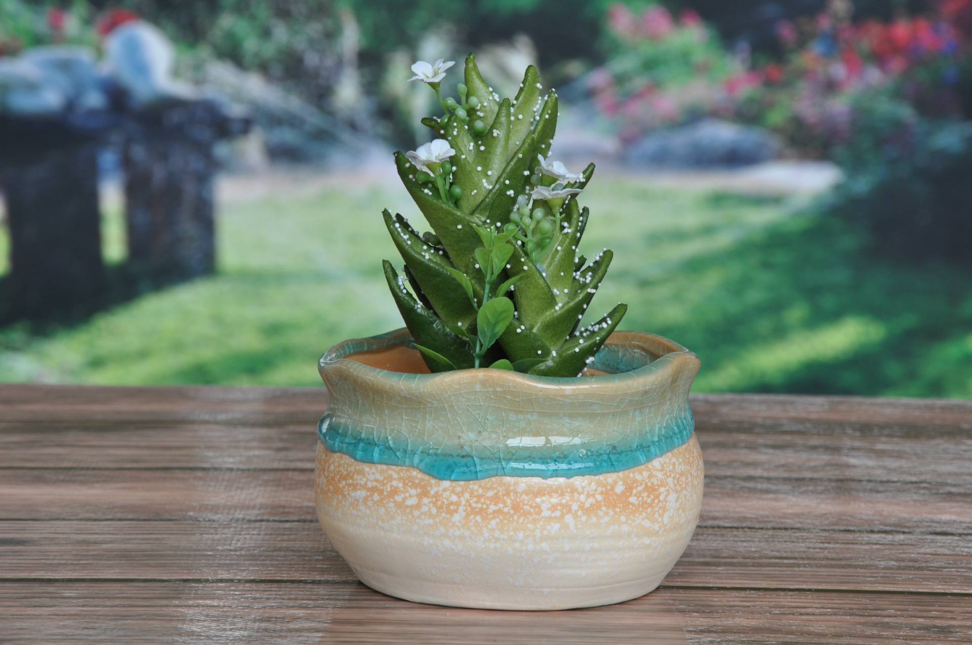 陶瓷创意花盆 欧式肉花盆 家居工艺品摆件 绿化植物盆栽花器qt70