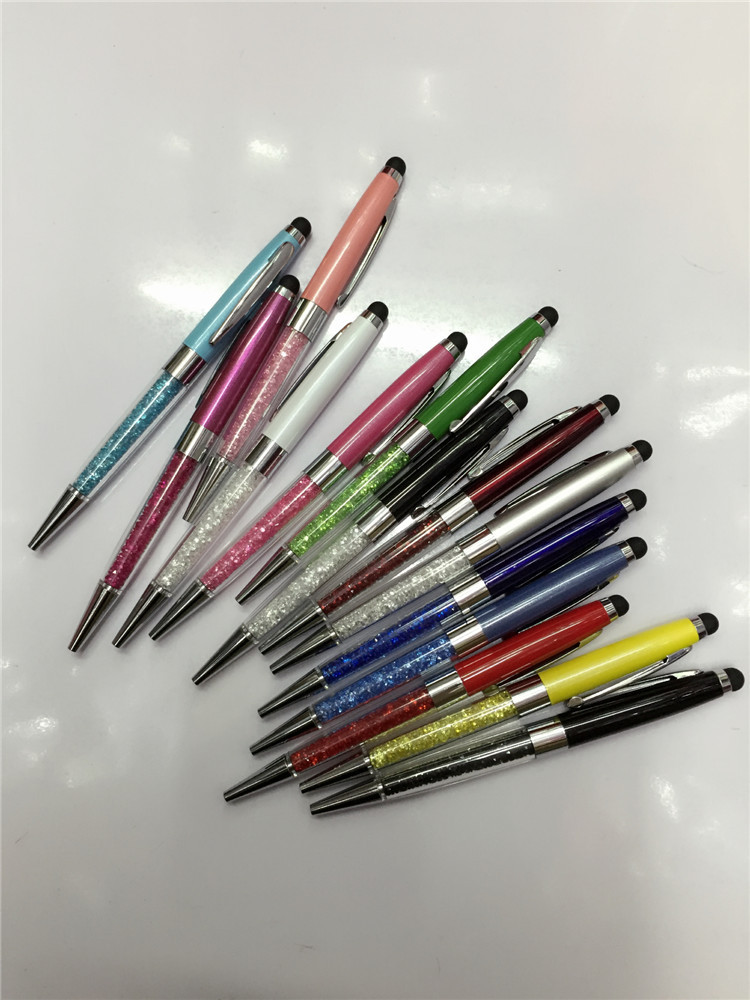 创意 办公文具 学生文具 触屏钻石圆珠笔中性笔 韩国金属签字笔