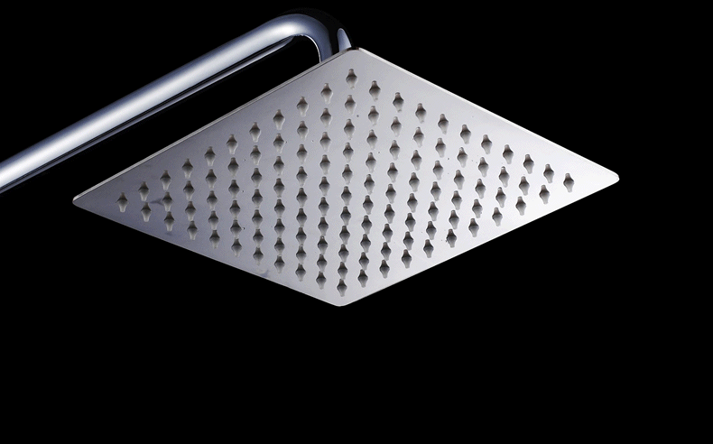 超薄不锈钢增压大花洒淋浴顶喷 4/6/8/10/12寸方形圆形一体莲蓬头