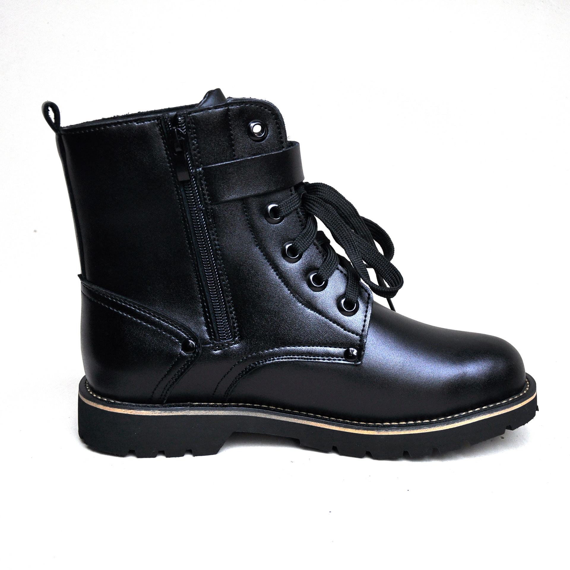 继光3515军靴男士休闲圆头正品真皮羊毛靴常服靴