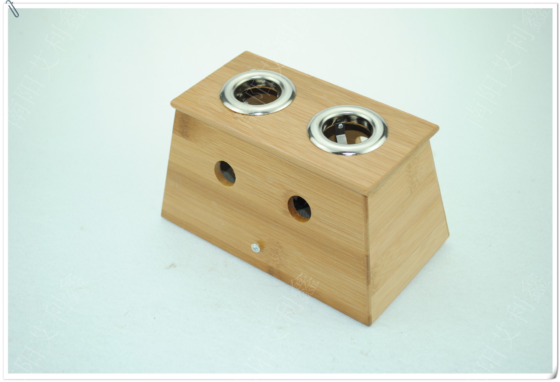 厂家直销批发家庭便携式竹制大双孔艾灸盒子2孔温灸器温灸盒