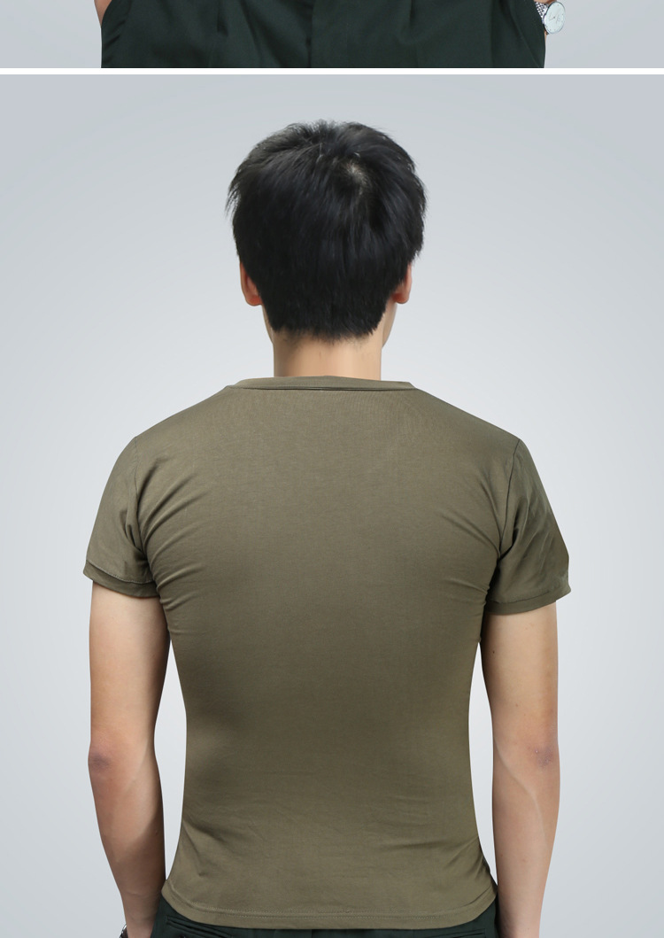 户外休闲军绿侦察短袖t恤纯棉圆领作战汗衫作训服厂
