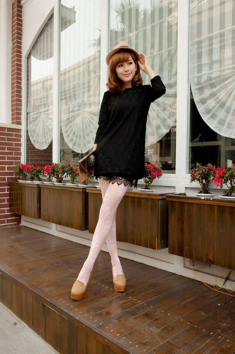 2015春夏超美超仙立体蕾丝大花朵丝袜加档防勾提花美腿镂空.