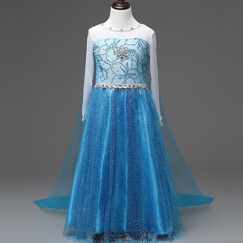 2021 Summer New Frozen Princess Dress Girls Birthday Dress Foreign Trade Performance Skirt