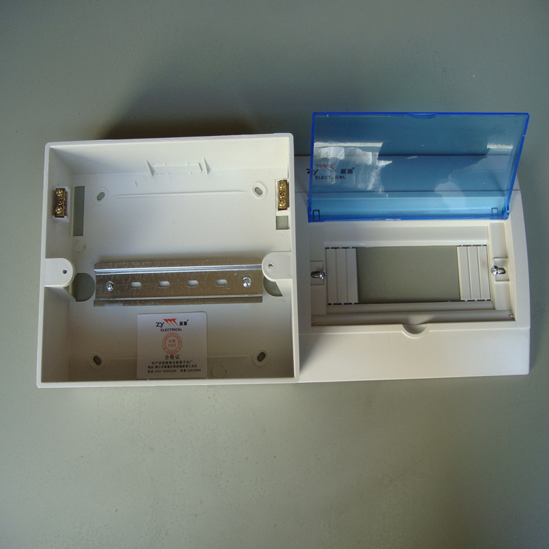 供应展业e款弧形全塑照明配电箱5-8回路防水防尘防腐蚀明暗装箱