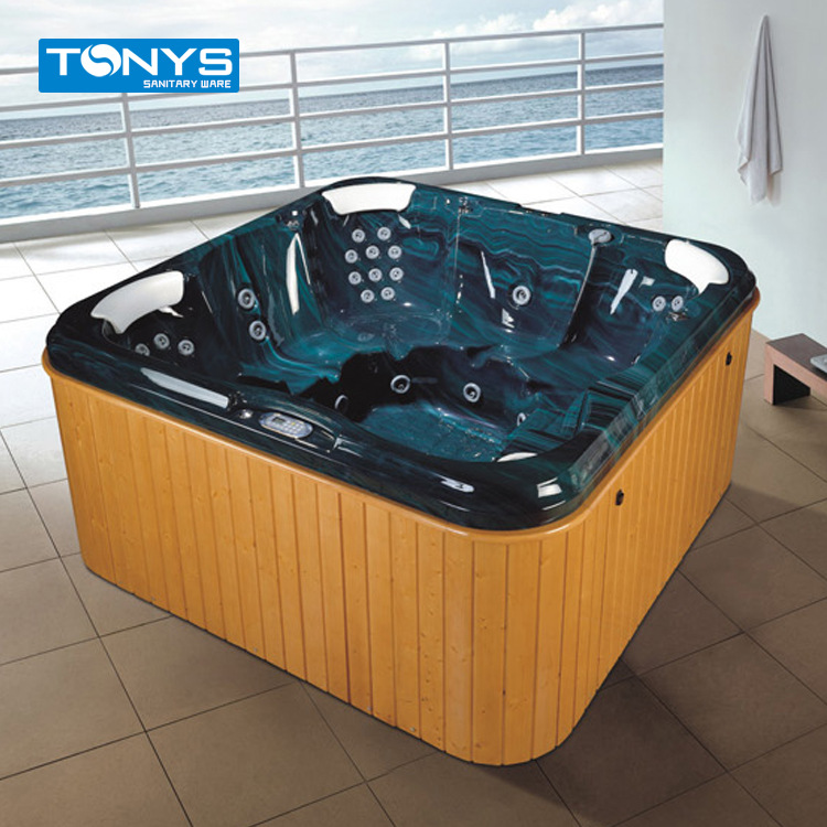 东尼斯8002亚克力按摩冲浪汽泡浴缸 户外多人浴缸 2.15米spa浴缸