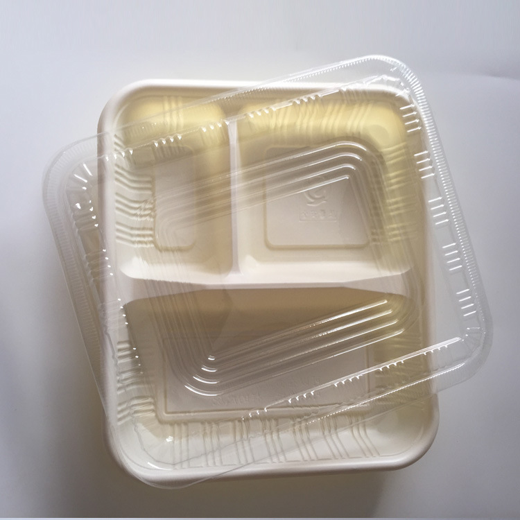厂家批发一次性塑料餐盒外卖盒一次性三格快餐盒饭包装盒