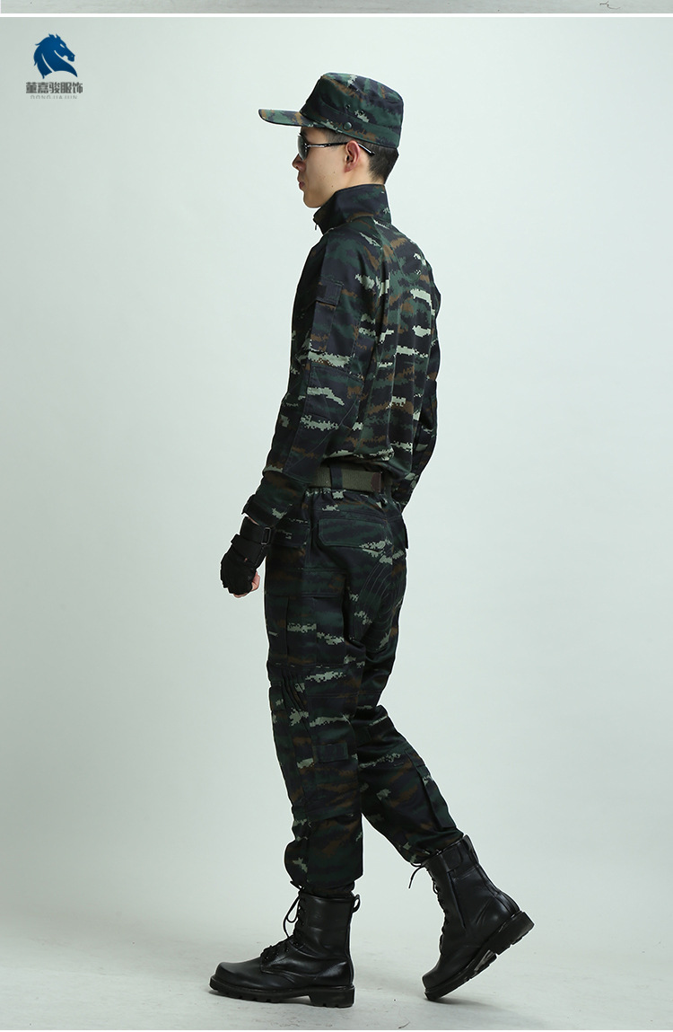 07-14新款虎斑豹纹夏季特战迷彩服野战装备服迷彩作训服套装