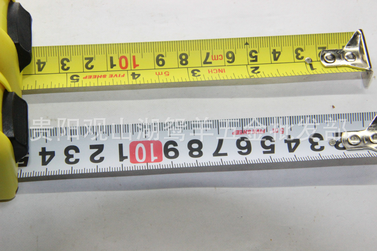 经销批发 五羊工具abs塑壳 尼龙尺带 钢卷尺尺带 5米拉尺 3米卷尺