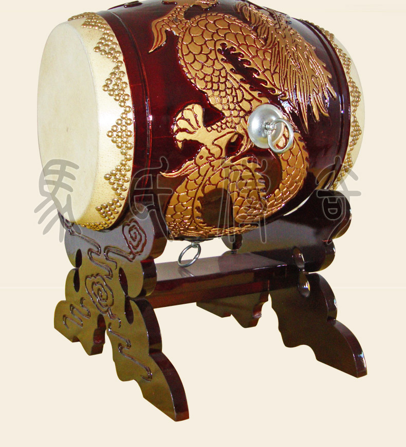 5寸浮雕龙高音战鼓含工艺鼓架浮雕鼓 雕龙鼓