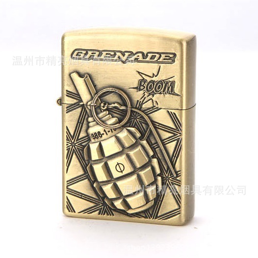 Factory Direct Sales Creative Personality Cotton Oil Lighter Three-Dimensional Relief Night Market Popular Windproof Hot Sale Can Be One Piece Dropshipping