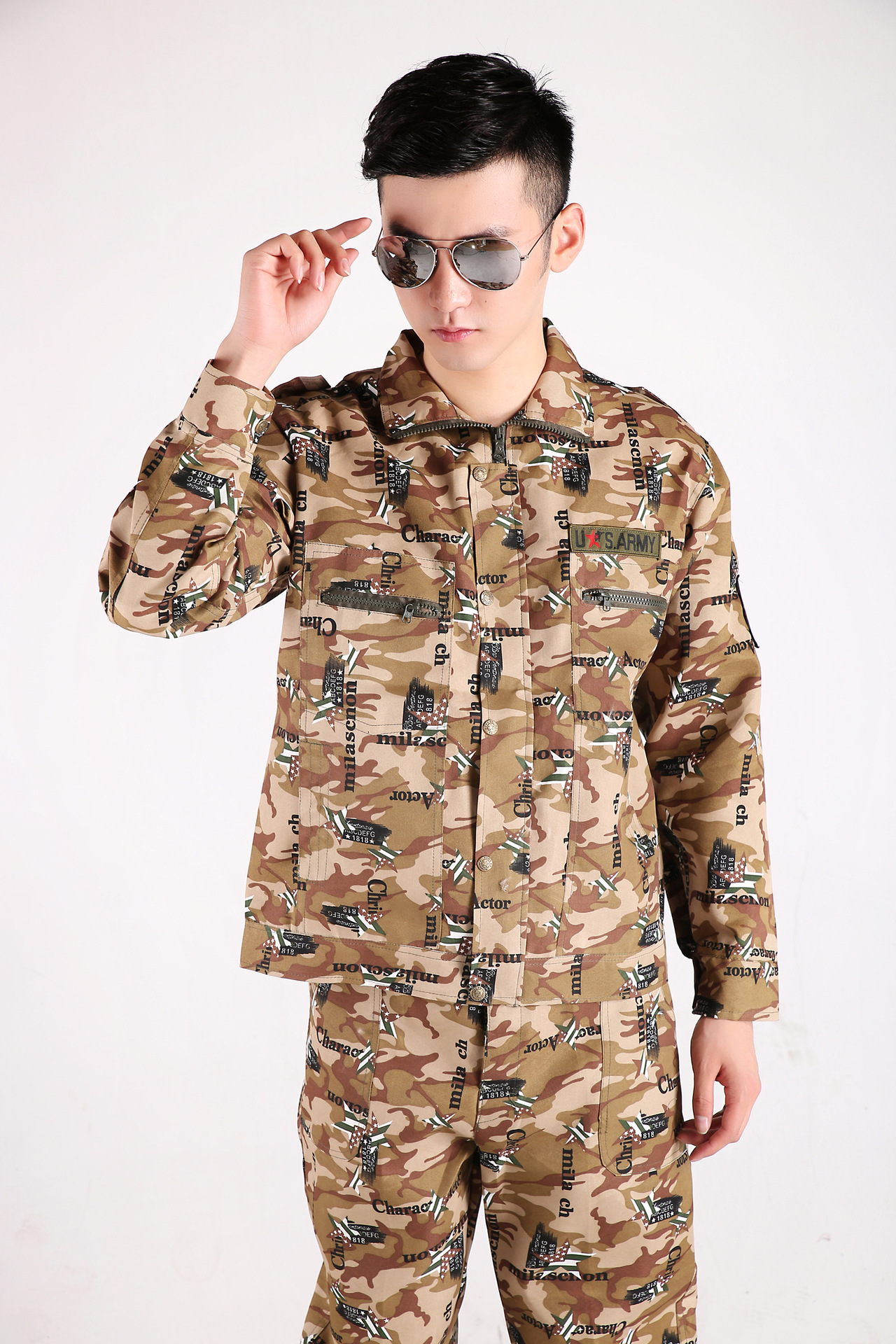 直供818款迷彩服工作服迷彩套装耐磨速干型迷彩服厂家直营销.