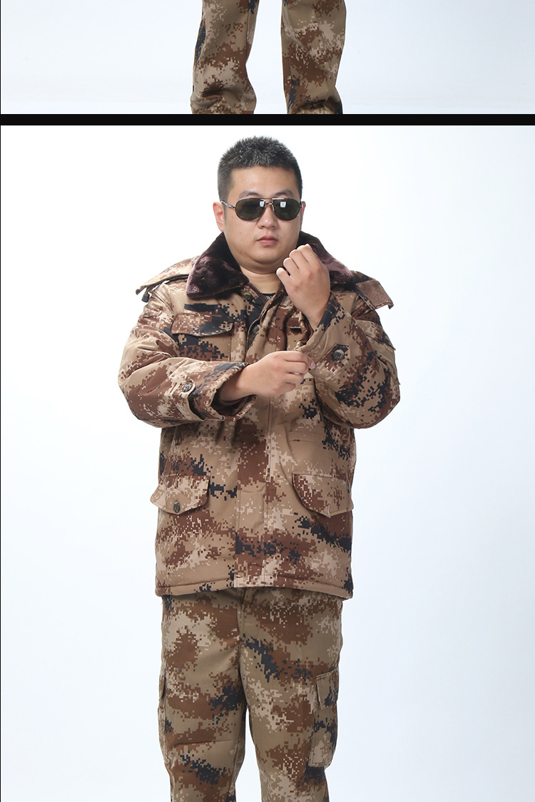 批发07新式荒漠迷彩大衣 保安户外作训冬-迷彩服,军迷服,作训服