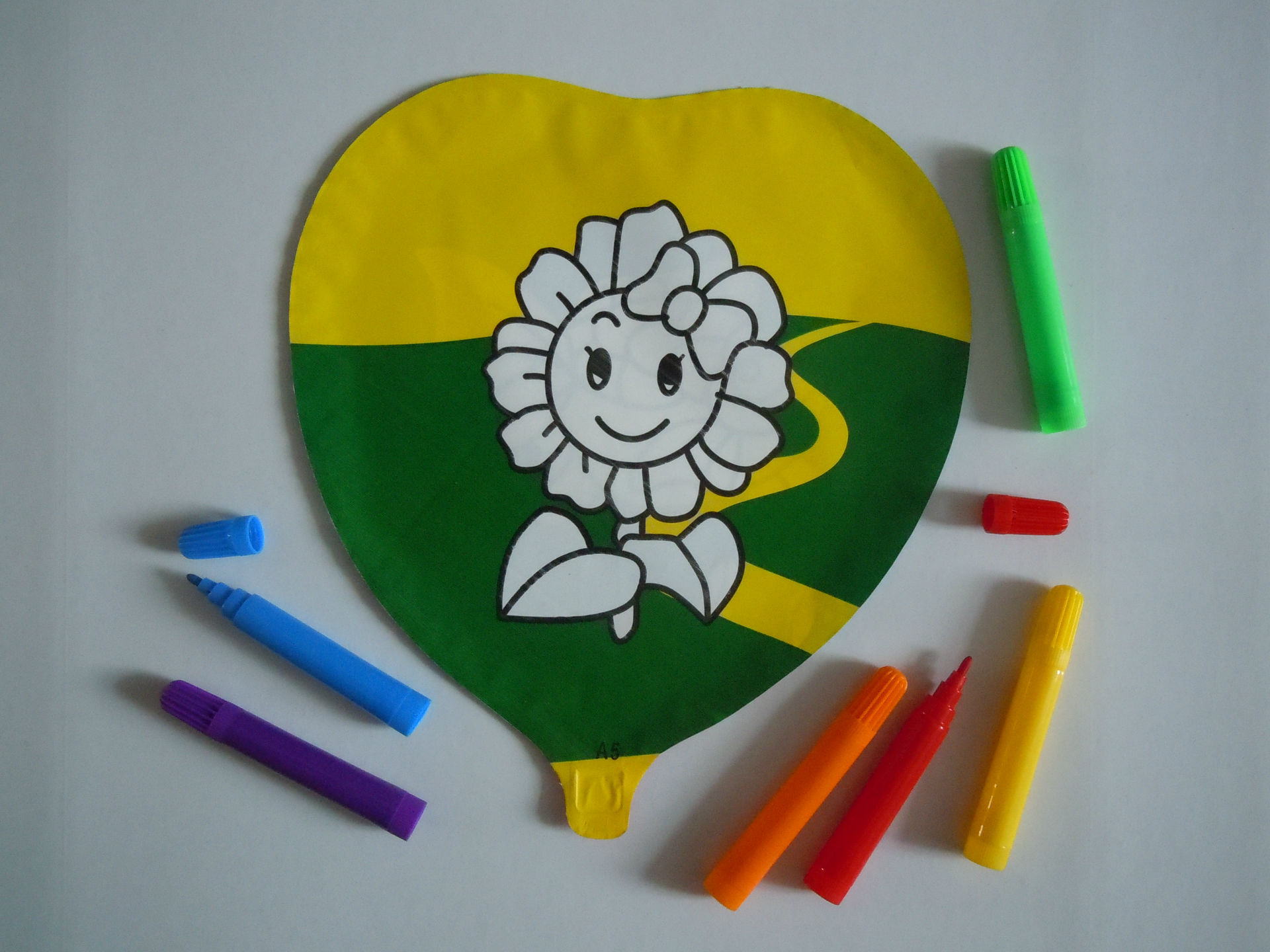 心形diy气球定制 卡通diy彩绘气球 创意手绘气球 玩具氢气