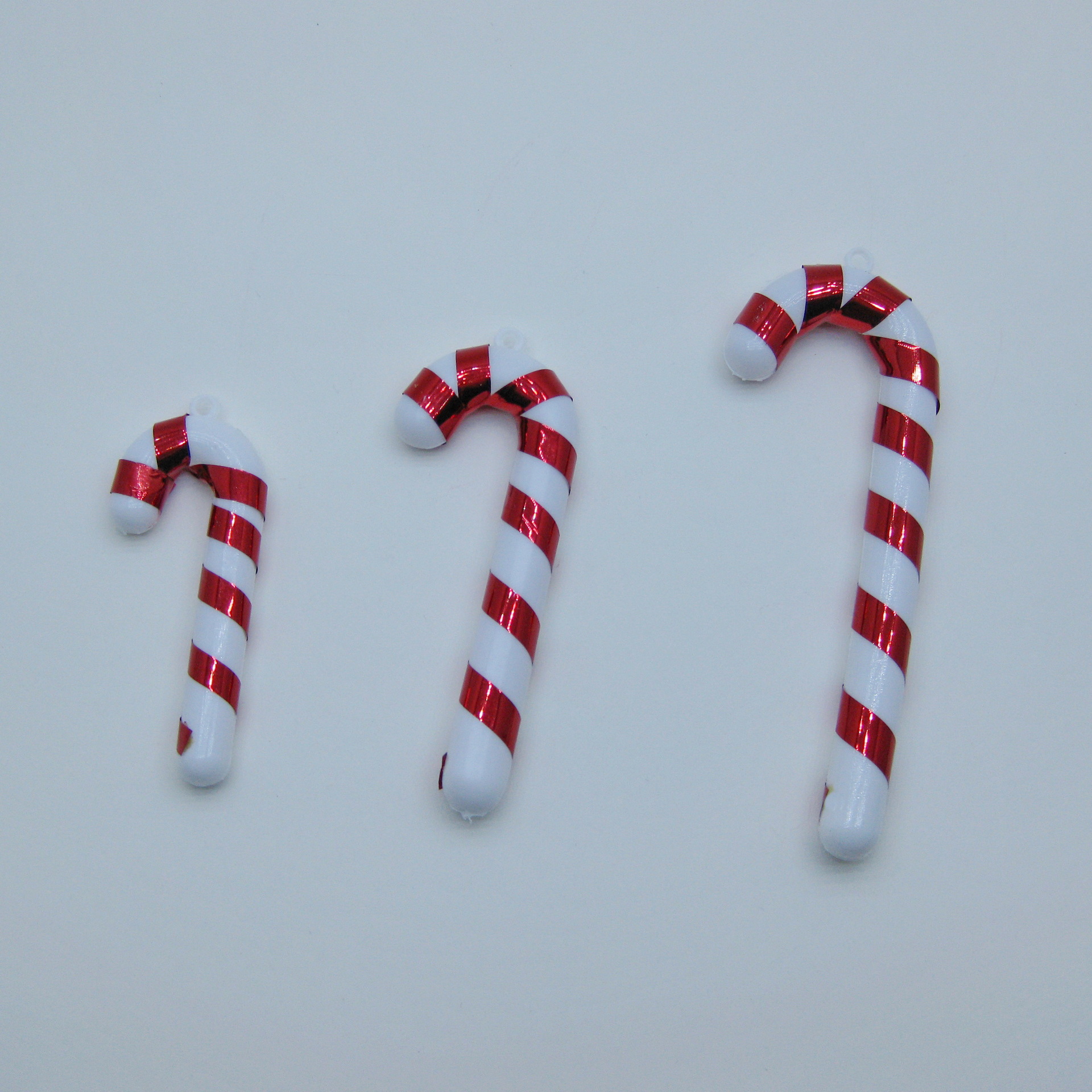 圣诞节礼品用品加工订做 注塑吹塑圣诞装饰品配件 7-12cm塑料拐杖