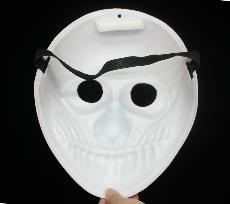 万圣节舞会派对表演面具塑料全脸恐怖鬼脸面罩收获日国旗面具小丑