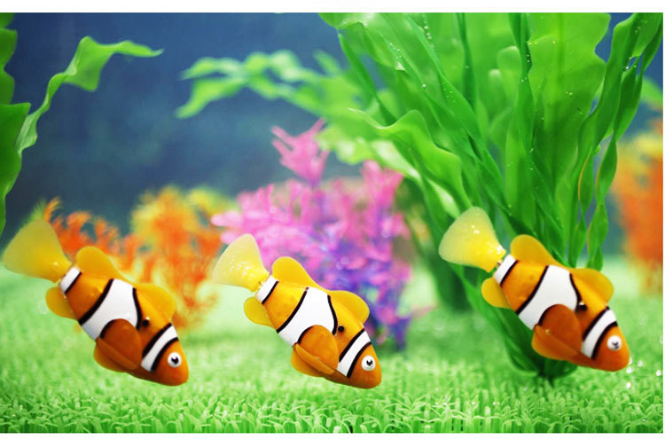 robo fish仿真神奇电动游泳感应电子小丑鱼婴幼儿童洗澡戏水玩具