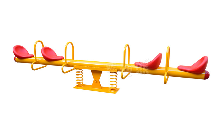 小区公园健身器材 幼儿园儿童双人四人跷跷板 户外木马摇摇乐