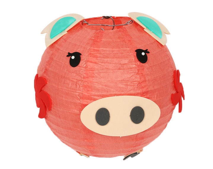 义乌灯笼厂家 十二生肖diy灯笼直销 动物图案卡通灯笼 春节礼物