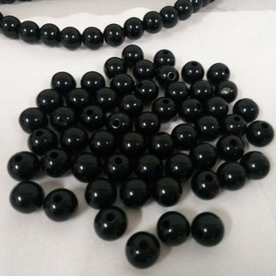 批发环保6mm黑色石榴石散珠 手链 定位珠 饰品配件