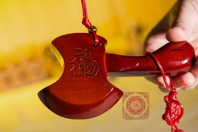 桃木斧7号镇宅辟邪保平安 一斧压百祸婚庆斧子 婚庆用品 车挂