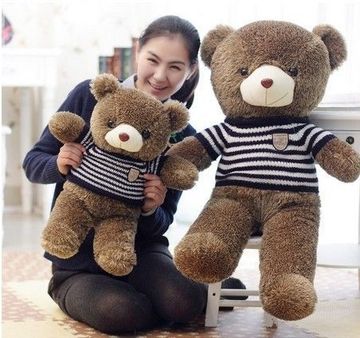 公仔毛衣熊刺猬熊毛绒玩具七夕情人节双11生日礼物送女生-阿里巴巴