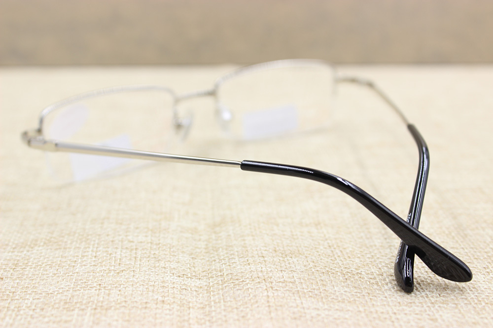 美欣牌老花镜树脂镜片抗疲劳防辐射 半框老花镜银色 7053