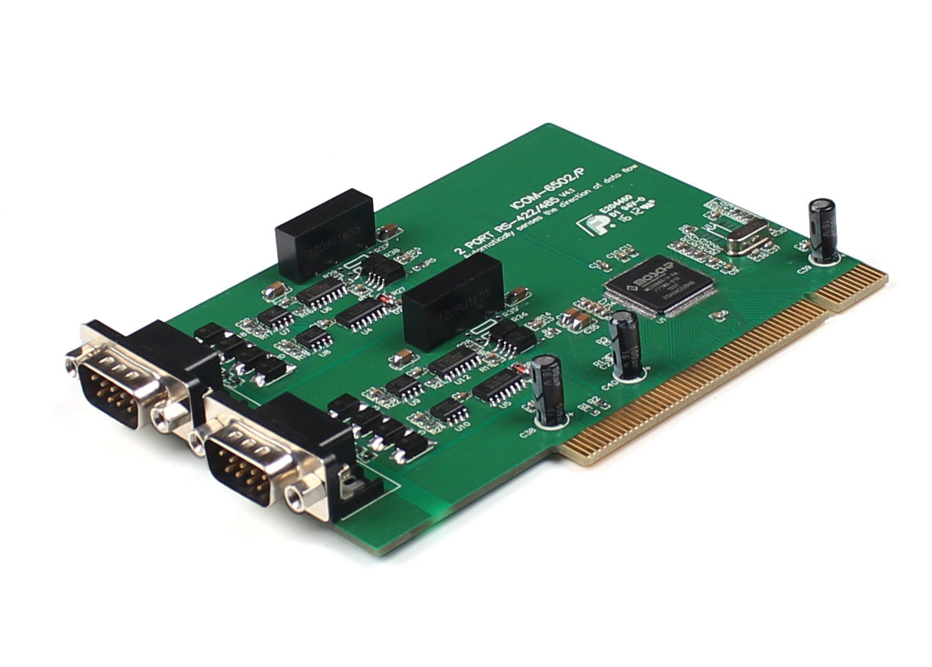 (icom-6502p)pci总线2串口rs485全光隔防浪涌,pci串口卡2口