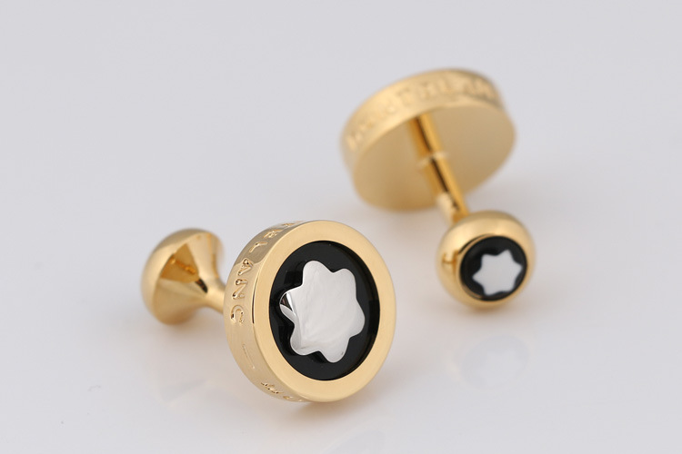 精品优质星形梅花品牌袖扣 男士饰品礼品纽扣 现货定做