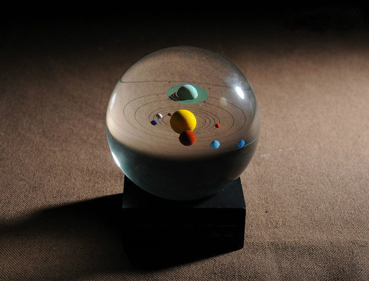 太阳系八大天体水晶球创意星球水晶球摆件水晶商务礼品水晶球