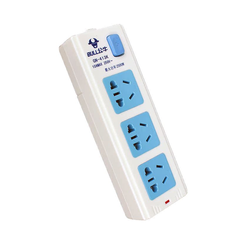 正品公牛gn-413k无线插座 接线板插排插线板拖线板3插位孔