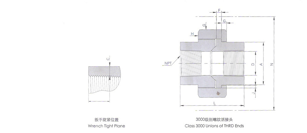 304/316l不锈钢螺纹高压活接头 锻制高压内丝由壬