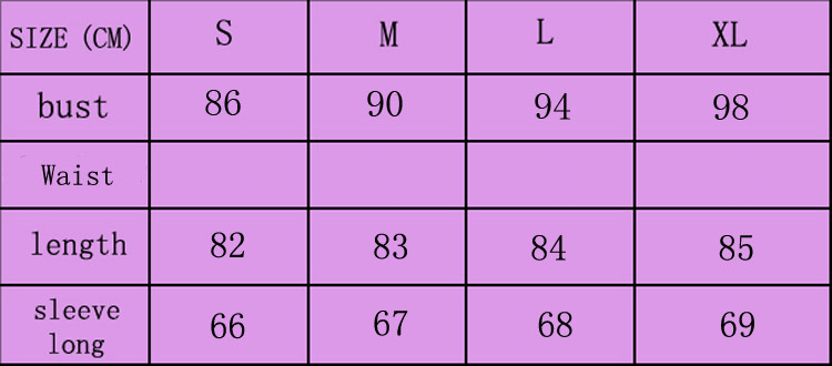 英语尺码表4个码