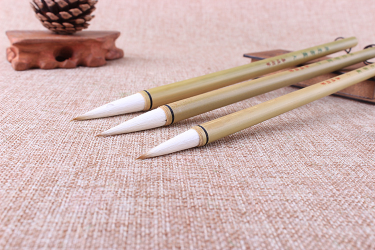 厂家直销兼豪书画 自然青竹纯兼毫毛笔文房书法用笔 笔都文港赣笔