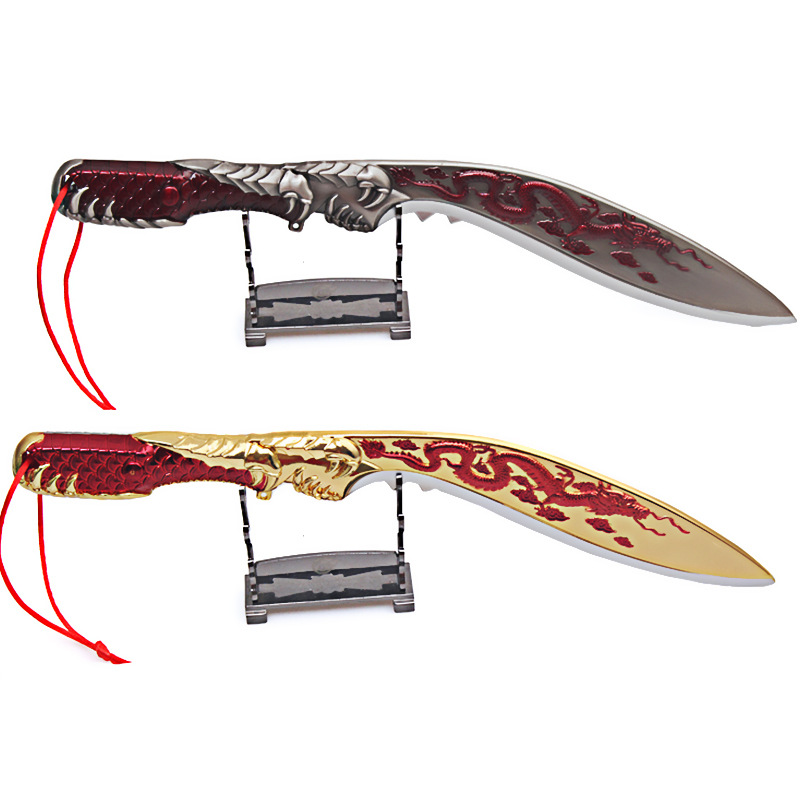 穿越周边 cf武器 战龙尼泊尔 屠龙尼泊尔带皮套 合金兵器模型30cm