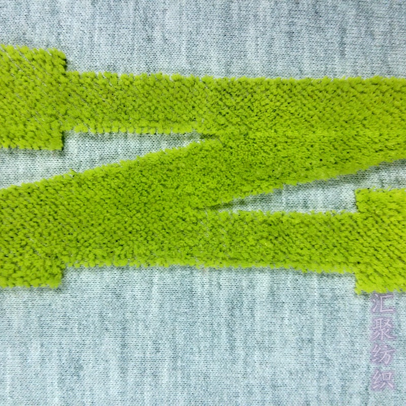 牙刷绣电脑绣花立体绣花字母植绒绣裁片立体绣花衣片绣