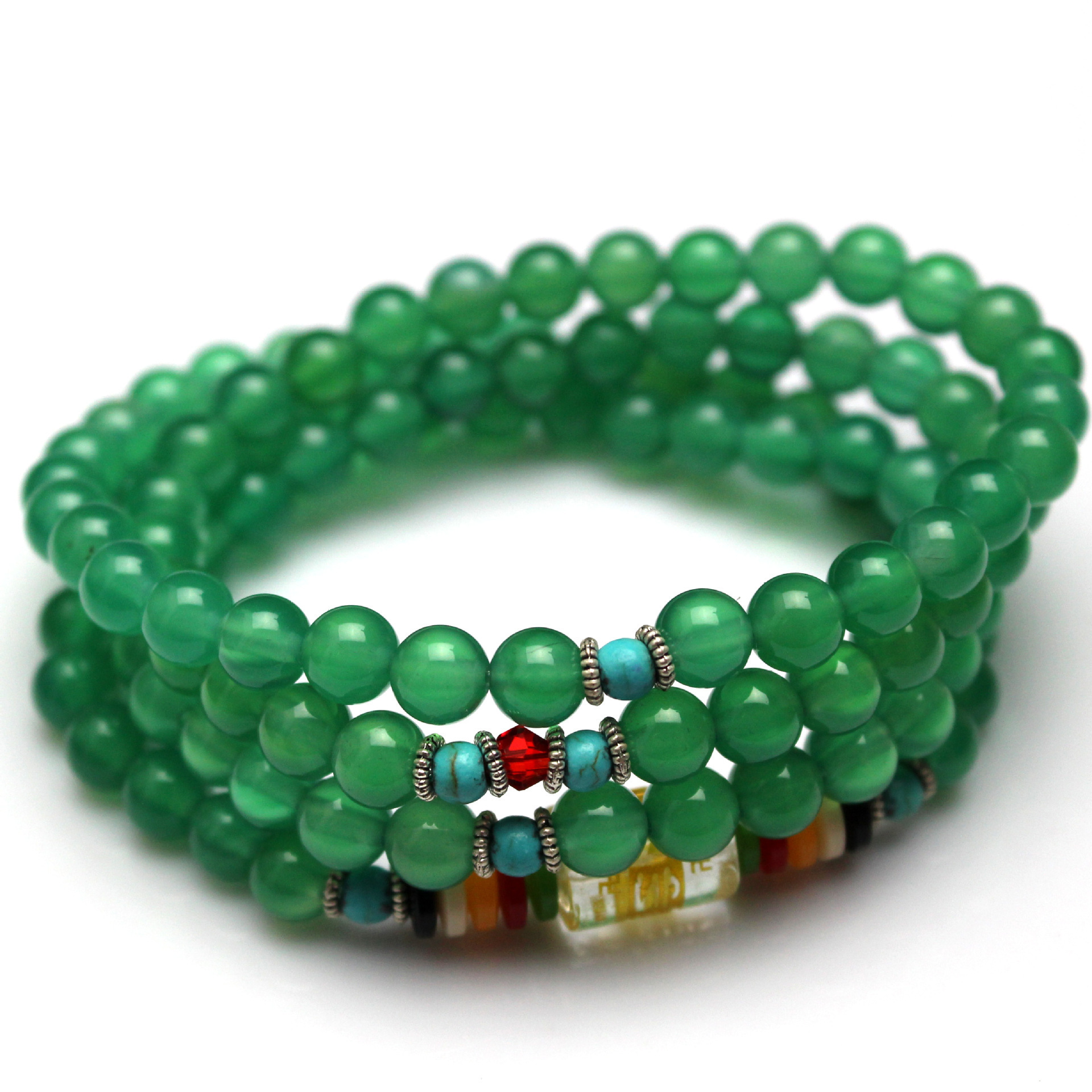 厂家5a级天然紫色 玫红 紫罗兰玉髓东陵玉散珠批发 满68元包邮