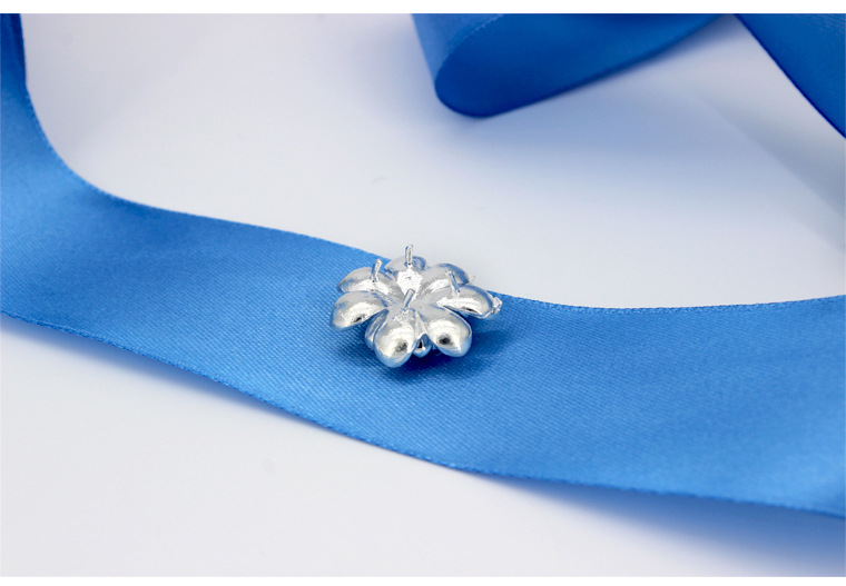 福锦银饰 s990足银大珍珠花 陶瓷茶杯壶底座摆件镶嵌纯银配件批发