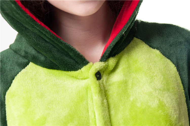 法兰绒恐龙卡通动物连体睡衣 男女情侣秋冬加厚家居服演出睡衣