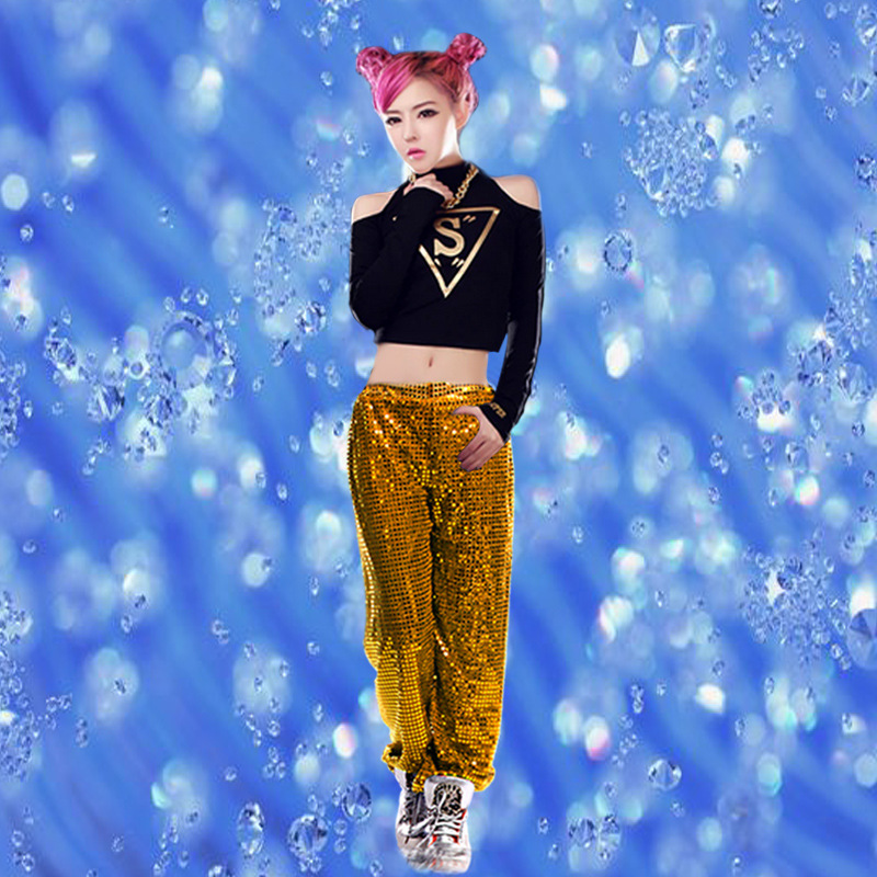 新款成人爵士舞演出服街舞套装女秋ds领舞服装性感dj嘻哈舞蹈服装